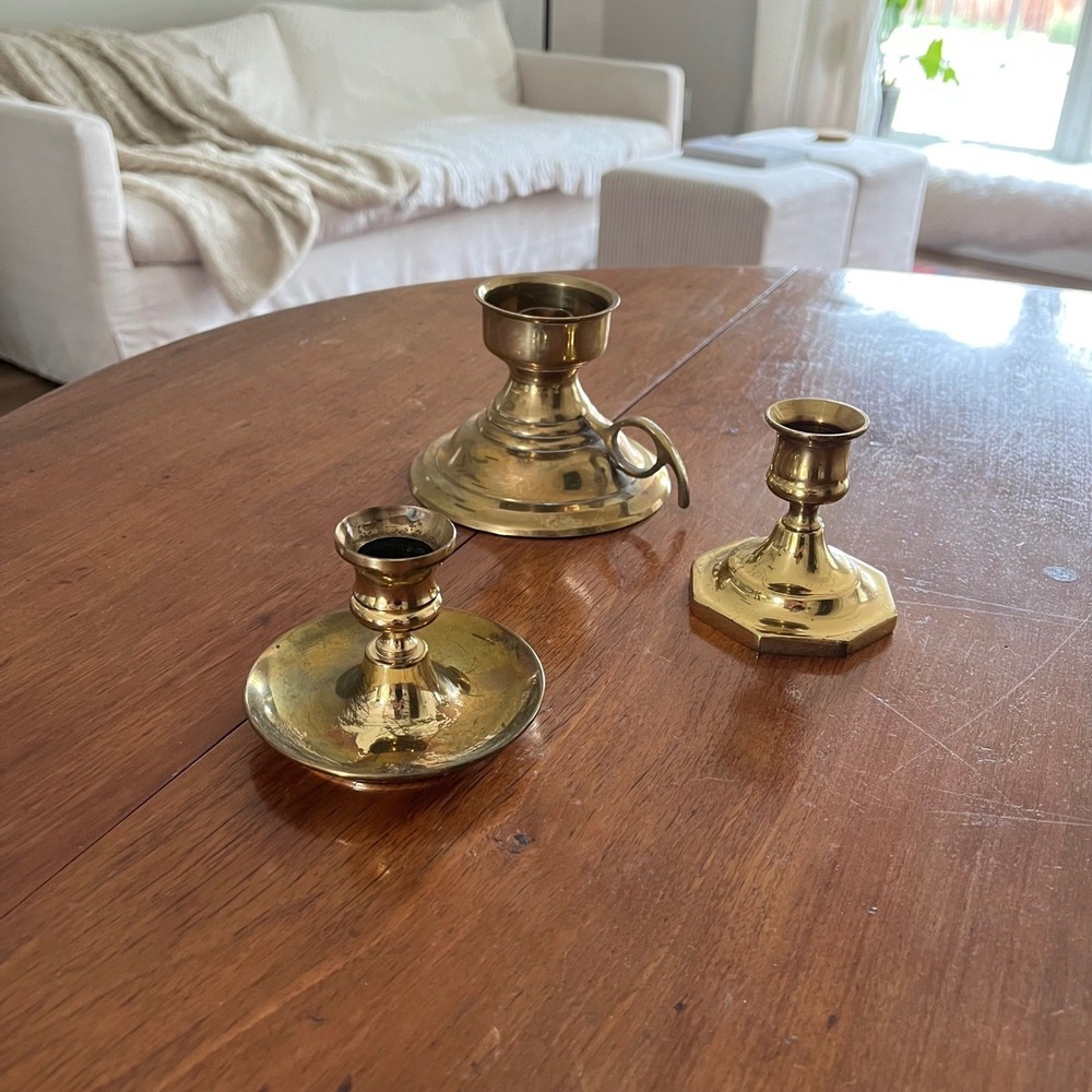 Vintage Brass Candle Holders